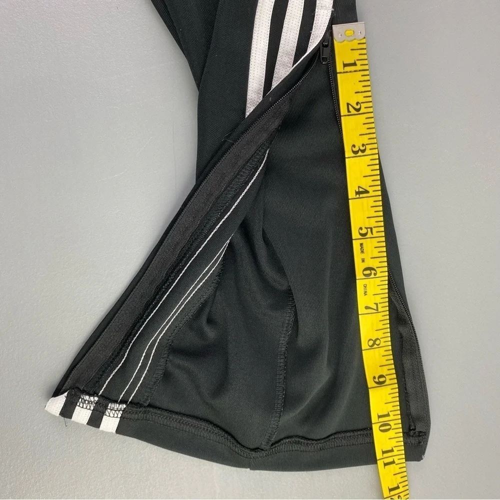 Adidas climacool athletic athleisure black 3 stripe pants sz small